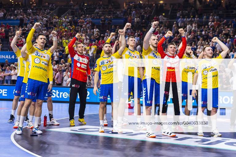 Cologne, Germany 02 June 2019 Handball EHF CL game place 3 FC Barcelona vs PGE Vive Kielce the team of Kielce Cologne Lanxess Arena Germany