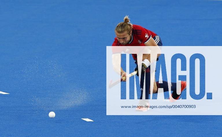 London, England, United Kingdom - Brendan Creed of Great Britain.during FIH Pro League between Great Britain and Germany at Lee Valley Hockey and Tennis Centre on 06 June 2019 in London, England. Great Britain and Germany - FIH Pro League - ZUMAn230 20190606_zaa_n230_1060