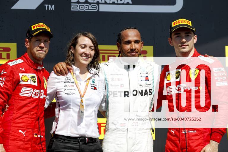 Motorsports: FIA Formula One World Championship, WM, Weltmeisterschaft 2019, Grand Prix of Canada, 5 Sebastian Vettel (GER, Scuderia Ferrari Mission Winnow), Marga Torres, 44 Lewis Hamilton (GBR, Mercedes AMG Petronas Motorsport), 16 Charles Leclerc (MCO, Scuderia Ferrari Mission Winnow), Montreal Canada