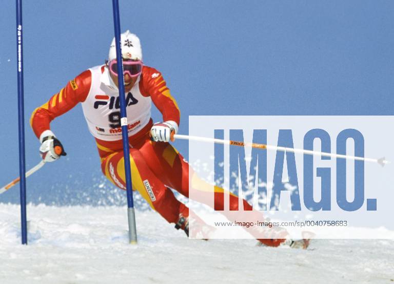 Ski WM 1987, Giant Slalom Men Pirmin ZURBRIGGEN SUI SKI ALPIN SAISON 86 87 WM 1987 Crans Montana Giant Slalom Men 04 02 1987 Pirmin ZURBRIGGEN SUI Crans Montana Switzerland