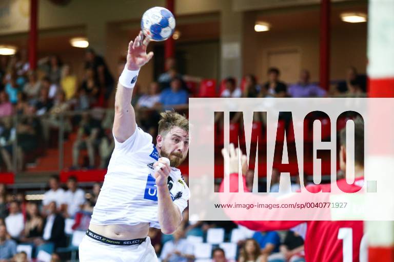 HANDBALL - EHF EC, AUT vs NOR KLAGENFURT,AUSTRIA,13.JUN.19 - HANDBALL - EHF EURO Cup, international match, Länderspiel, Nationalmannschaft Austria vs Norway. Image shows Fabian Posch (AUT). GEPAxpictures xDanielxGoetzhaber