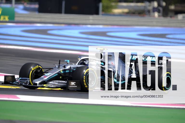 Le Castellet, Var, France - Mercedes Driver VALTTERI BOTTAS (FIN) in action during the second free practice session of the Formula one French Grand Prix at the Paul Ricard circuit at Le Castellet - France F1 2019: French Grand Prix : Practice two - ZUMAp119 20190621_zaf_p119_063