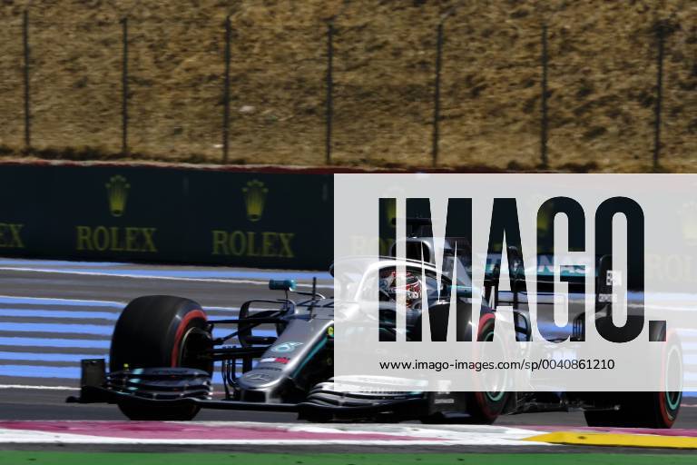 Le Castellet, Var, France - Mercedes Driver LEWIS HAMILTON (GBR) in action during the second free practice session of the Formula one French Grand Prix at the Paul Ricard circuit at Le Castellet - France F1 2019: French Grand Prix : Practice two - ZUMAp119 20190621_zaf_p119_066