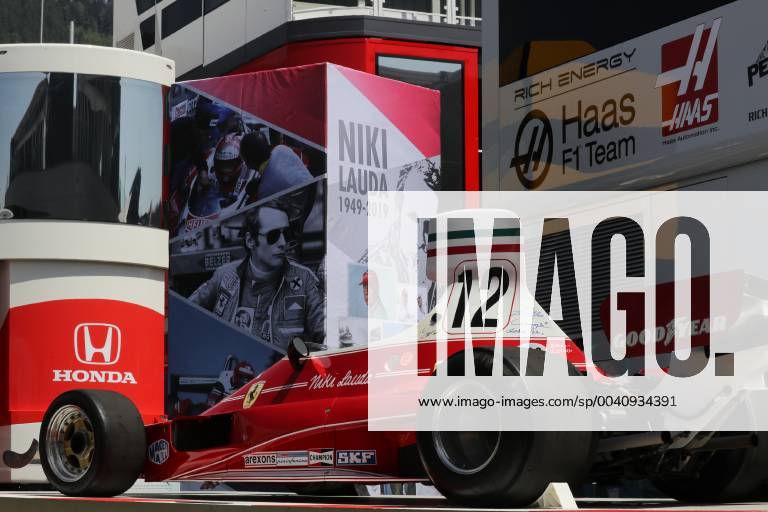 FORMULA 1 - GP of Austria 2019 SPIELBERG,AUSTRIA,27.JUN.19 - MOTORSPORTS, FORMULA 1 - Grand Prix of Austria, Red Bull Ring, preview. Image shows a Ferrari 312T of Niki Lauda. GEPAxpictures xAndreasxPranter