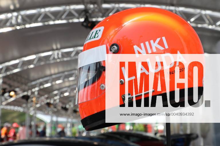 FORMULA 1 - GP of Austria 2019 SPIELBERG,AUSTRIA,27.JUN.19 - MOTORSPORTS, FORMULA 1 - Grand Prix of Austria, Red Bull Ring, preview. Image shows a helmet of Niki Lauda. GEPAxpictures xAndreasxPranter