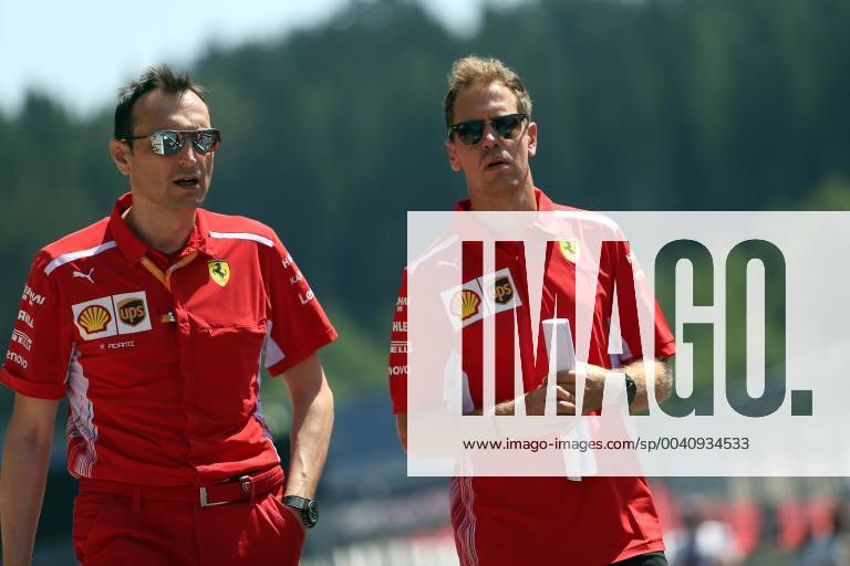 Photo4 LaPresse 27 06 2019 Spielberg, Austria Grand Prix Formula One Austria 2019 In the pic: Sebastian Vettel (GER) Scuderia Ferrari SF90 and Riccardo Adami (ITA) Ferrari Race Engineer