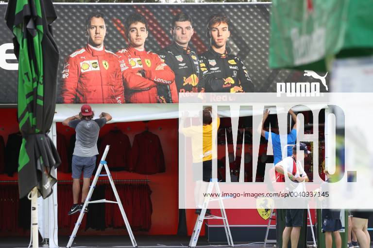 FORMULA 1 - GP of Austria 2019 SPIELBERG,AUSTRIA,27.JUN.19 - MOTORSPORTS, FORMULA 1 - Grand Prix of Austria, Red Bull Ring, preview. Image shows a sales stand. GEPAxpictures xAndreasxPranter