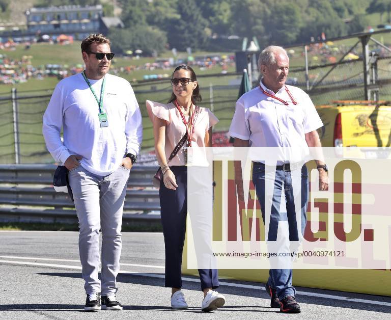 FORMULA 1 - GP of Austria 2019 SPIELBERG,AUSTRIA,30.JUN.19 - MOTORSPORTS, FORMULA 1 - Grand Prix of Austria, Red Bull Ring. Image shows Lukas Lauda, Birgit Lauda and Helmut Marko (Red Bull Racing). GEPAxpictures xM.xOberlaender