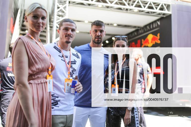 FORMULA 1 - GP of Austria 2019 SPIELBERG,AUSTRIA,30.JUN.19 - MOTORSPORTS, FORMULA 1 - Grand Prix of Austria, Red Bull Ring. Image shows Marcel Sabitzer, Aleksandar Dragovic with their girlfriends. GEPAxpictures xDanielxGoetzhaber