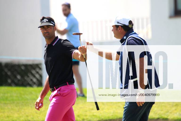 Spanish golfer Alvaro Quiros (L) competes on the last day of the Estrella Damm Andalucía Masters, within the European Golf Circuit, at Valderrama field in San Roque, Cadiz, Spain, 30 June 2019. EPA A. Carrasco Ragel Estrella Damm Andalucía Masters in Cadiz, Spain !ACHTUNG: NUR REDAKTIONELLE NUTZUNG!