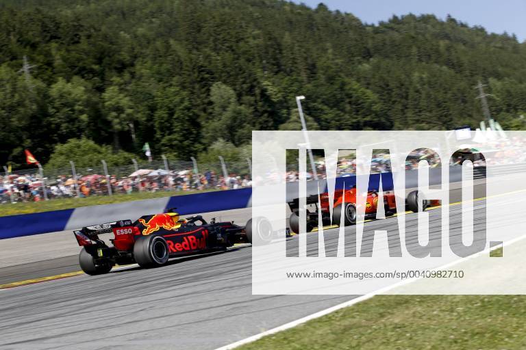 Motorsports: FIA Formula One World Championship, WM, Weltmeisterschaft 2019, Grand Prix of Austria, 33 Max Verstappen (NLD, Aston Martin Red Bull Racing), 5 Sebastian Vettel (GER, Scuderia Ferrari Mission Winnow), Spielberg Austria