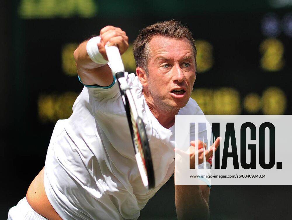 KW27 Tennis - 2019 Wimbledon Championships - Week One, Monday (Day One) Men s Singles, 1st Round: Novak Djokovic v Philipp Kohlschreiber (GER) Philipp Kohlschreiber (GER) on Centre Court COLORSPORT ANDREW COWIE