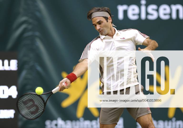 Photo Roger Federer SUI , Suisse Tennis Tournament 27 Noventi Open at the Gerry Weber Sportpark in Halle Westfalen Fri 21 06 2019
