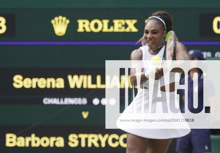 Tennis: Wimbledon championships Serena Williams of the United States in action against Barbora Strycova of the Czech Republic in the Wimbledon semifinals on July 11, 2019.
