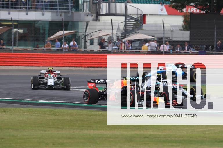 12th June 2019, Silverstone, Northampton, England; F1 Grand Prix of Great Britain, Practice sessions; Mercedes AMG Petronas Motorsport, Valtteri Bottas and Aston Martin Red Bull Racing, Pierre Gasly ActionPlus12153109 Octane