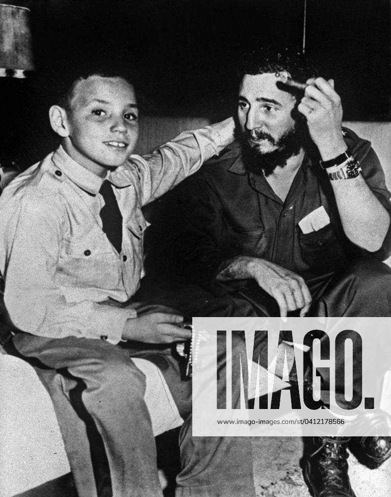 Fidel Castro and his Son Fidelito in Havana on February 14, 1959 (b w photo) 1662045 Fidel Castro and his Son Fidelito in Havana on February 14, 1959 (b w photo); (add.info.: Fidel Castro and his son Fidelito in Havana on february 14, 1959).
