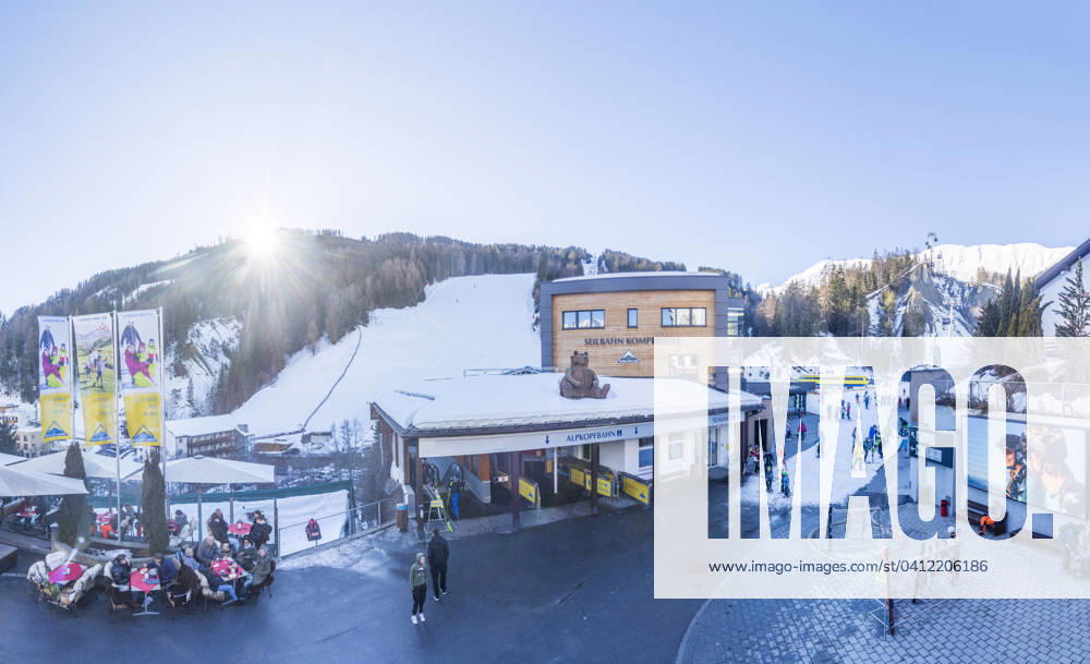 Ski lifts, ski slope, downhill skiing, Samnaun Alps Serfaus Serfaus-Fiss-Ladis Tirol, Tyrol Austria