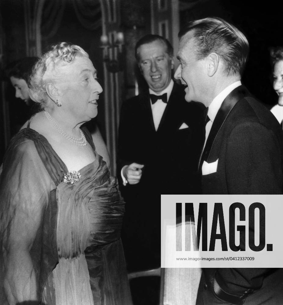 Agatha Christie and John Milles 1813751 Agatha Christie and John Milles; (add.info.: Agatha Christie and actor John Milles during a reception in Savoy hotel in London on april 13, 1958).