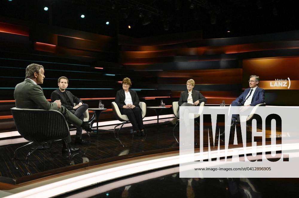 Talk show on Markus Lanz , ZDF 02 24 her Markus Lanz, Kevin Kühnert, Mart