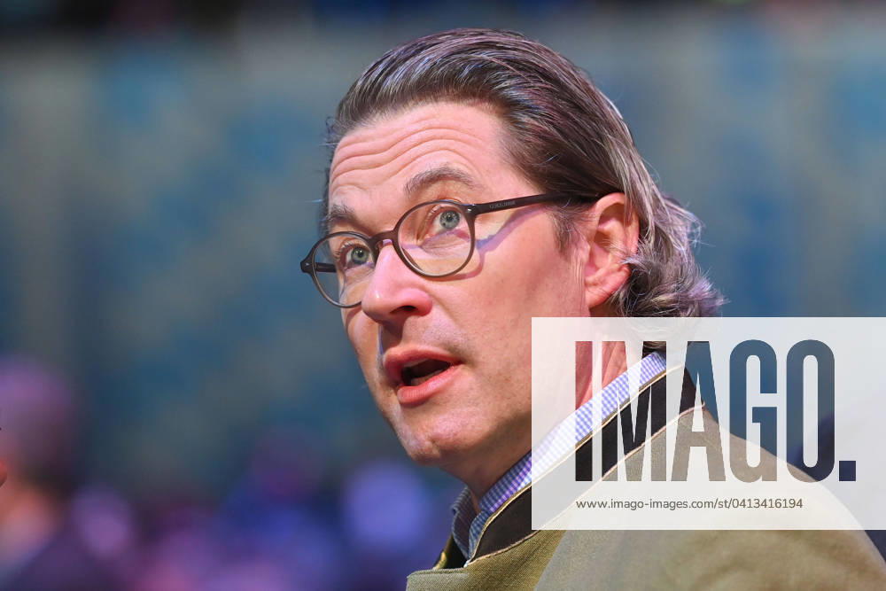 Andreas SCHEUER, single picture,cropped single motif,portrait,portrait,portrait, Political Ash Wednesday of the CSU on 14 02 2024 in the Dreilaenderhalle in Passau