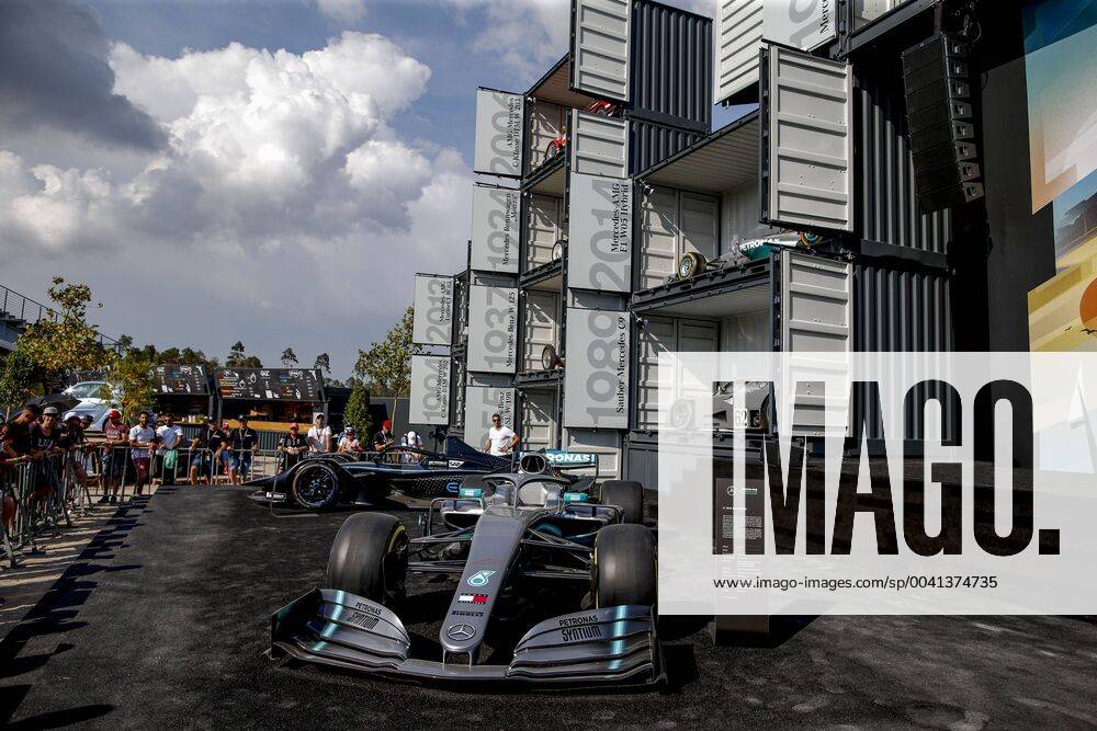 Motorsports: FIA Formula One World Championship, WM, Weltmeisterschaft 2019, Grand Prix of Germany, F1 Paddock, Mercedes Display Hockenheim Germany