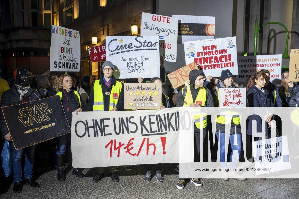 Berlin,15 02 2024,74 Berlinale,Opening Day,Cinema Workers and filmmakers demonstrated for fair wages and good working conditions at Potsdamer Platz during the Berlinale today