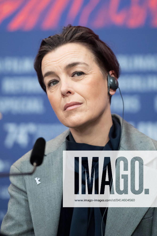 Berlinale Another End Press Conference Olivia Williams attending the Another End Press Conference during the 74th Berlinale International Film Festival Berlin at Grand Hyatt Hotel in Berlin, Germany, on February 16, 2024. Photo by Aurore Marechal ABACAPRESS.COM Berlin Germany