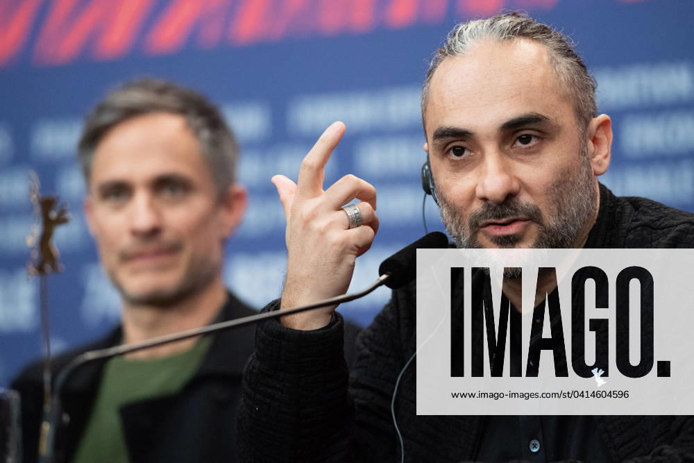 Berlinale Another End Press Conference Gael Garcia Bernal and Piero Messina attending the Another End Press Conference during the 74th Berlinale International Film Festival Berlin at Grand Hyatt Hotel in Berlin, Germany, on February 16, 2024. Photo by Aurore Marechal ABACAPRESS.COM Berlin Germany
