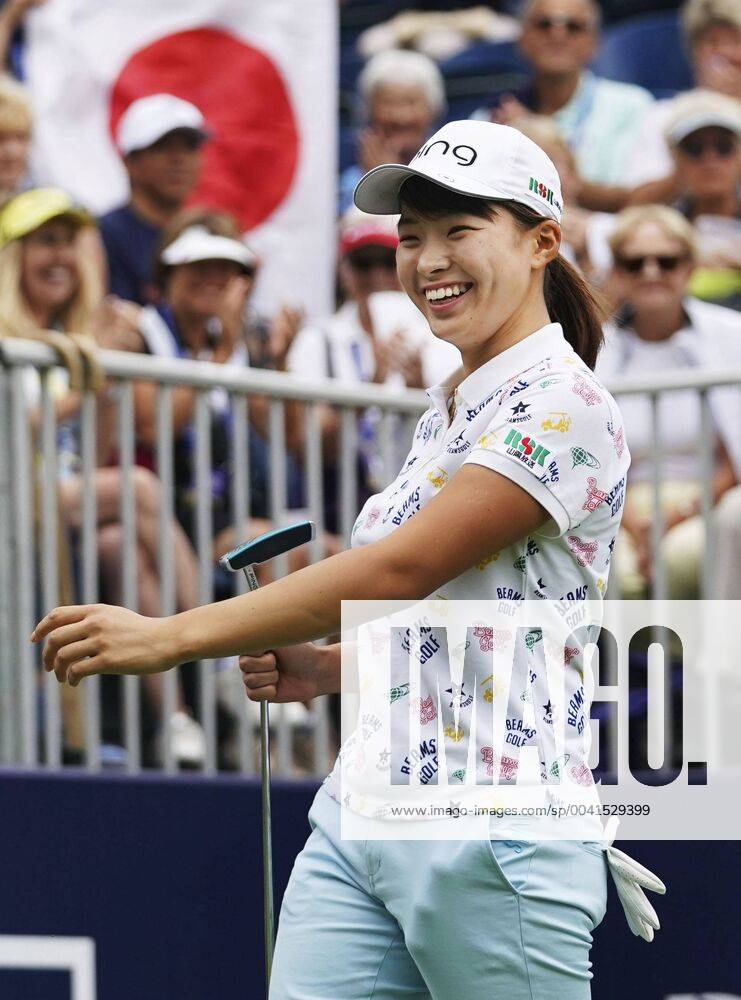 Golf: Women s British Open Hinako Shibuno of Japan smiles ahead of the final round of the Women s British Open at Woburn Golf Club in Milton Keynes, England, on Aug. 4, 2019. The 20-year-old won the title on her major championship debut.