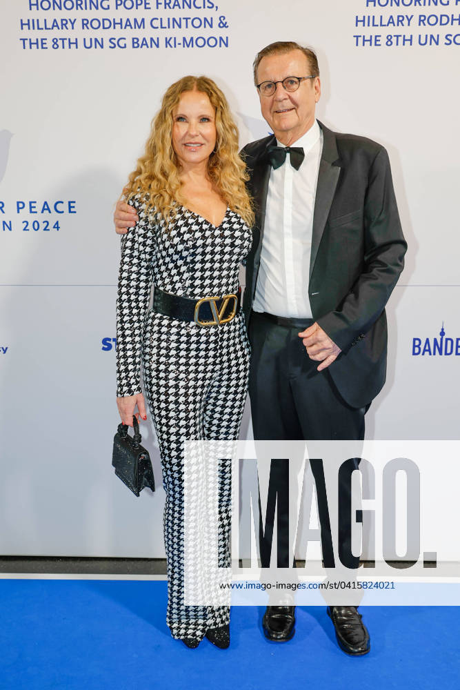Katja Burkhard, Hans Mahr at Cinema for Peace 2024 at the WECC Westhafen Event Convention Center Berlin