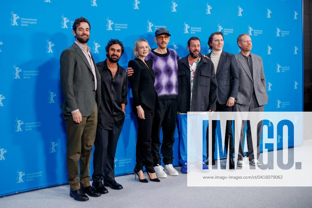 Berlinale Spaceman Photocall Michael Parets, Kunal Nayyar, Carey Mulligan, Johan Renck, Adam Sandler, Paul Dano and Max Richter at the Spaceman Photocall at the Hyatt Hotel on the occasion of the 74th Berlin International Film Festival on 21 02 2024