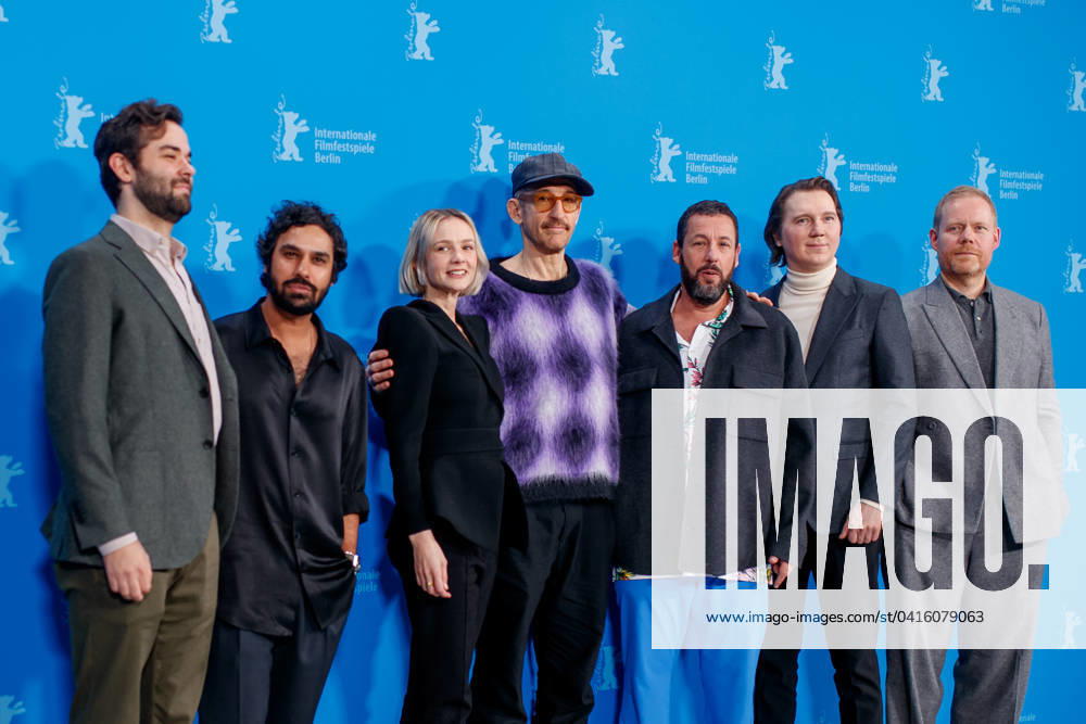 Berlinale Spaceman Photocall Michael Parets, Kunal Nayyar, Carey Mulligan, Johan Renck, Adam Sandler, Paul Dano and Max Richter at the Spaceman Photocall at the Hyatt Hotel on the occasion of the 74th Berlin International Film Festival on 21 02 2024