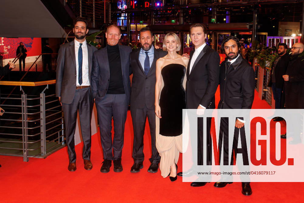 Berlinale Spaceman Premiere Michael Parets, Max Richter, Adam Sandler, Carey Mulligan, Paul Dano and Kunal Nayyar at the premiere of Spaceman at the Berlinale Palast on the occasion of the 74th Berlin International Film Festival on 21 02 2024