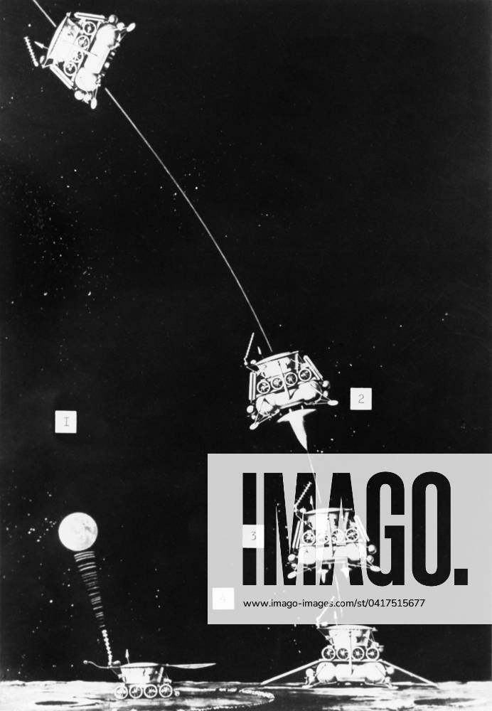 Space breakthrough Luna 21 landing Lunokhod 2 rover 187868 28.01.1973 The Soviet automatic spacecraft Luna 21 made a cushioned landing on the Moon to deliver the Lunokhod 2 unmanned lunar rover on January 16, 1973. The graph represents its soft landing and the descent of the vehicle. RIA Novosti Sputnik Russia