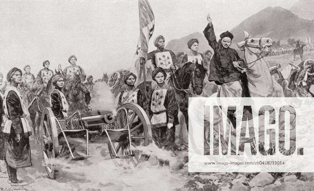 The First Sino-Japanese War, 1 August 1894 †17 April 1895, fought between the Qing Empire and the Empire of Japan. From Hutchinson s History of the Nations, published 1915.