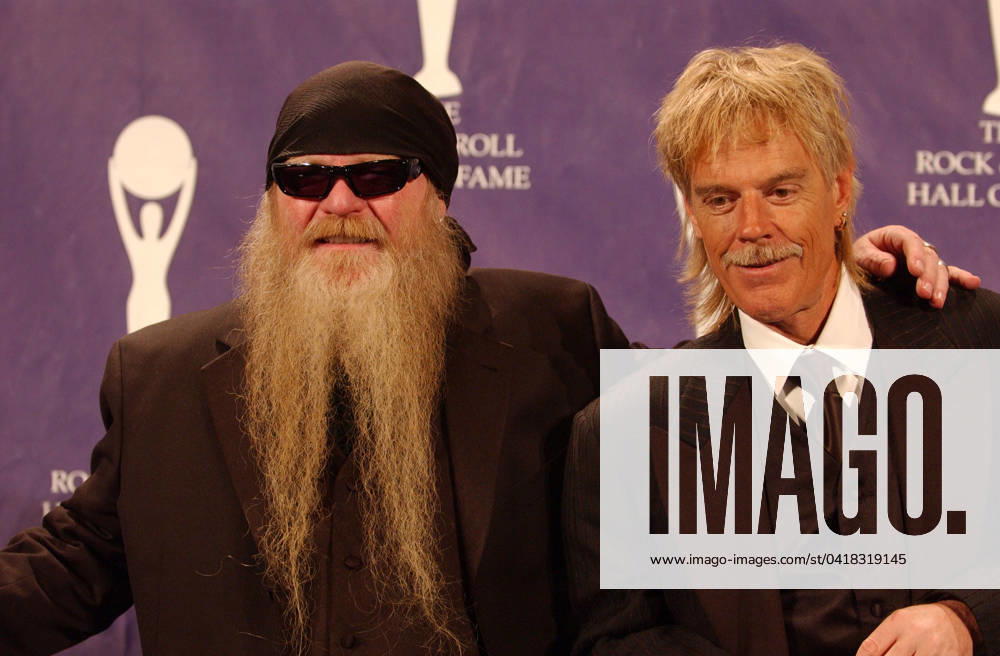 19th Annual Rock and Roll Hall of Fame-Press Room Mar. 15, 2004; New York, NY, USA; Musicians FRANK BEARD and DUSTY HILL of ZZ TOP during the 19th Annual 2004 Rock and Roll Hall of Fame Induction Ceremony held at the Waldorf Astoria. Mandatory Credit: Photo by Laura Farr ZUMA Press. () Copyright 2004 by Laura Farr New York NY USA