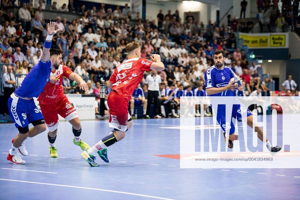 2 Handball Bundesliga VfL Gummersbach TUSEM Essen 24 08 2019 Tin Kontrec 9, VfL Gummersbach , Tim Zechel 96, TUSEM Essen , Janko Bozovic 77, VfL Gummersbach , 2 Handball Bundesliga VfL Gummersbach TUSEM Essen Gummersbach, Schwalbe arena