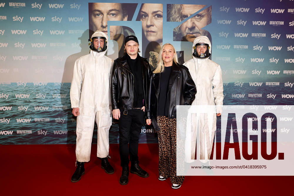 Wilson Gonzalez Ochsenknecht and his mother Natascha Ochsenknecht at the Helgoland 513 Sky series premiere on 28 02 2024 in Berlin Helgoland 513 series premiere in Berlin