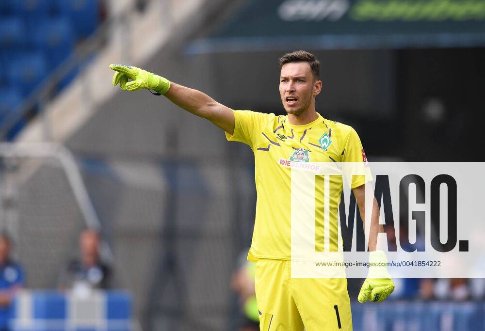 Soccer 1 Bundesliga Season 2019 2020 2 Matchday TSG 1899 Hoffenheim SV Werder Bremen 16 08 2019 Goalkeeper Jiri Pavlenka SV Werder Bremen
