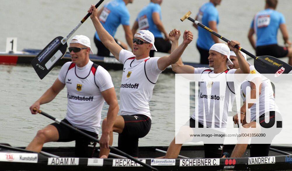Szeged(Hungary) ICF Canoe Sprint & Paracanoe World Championships C4 men 500m final Moritz Adam,Tim Hecker,Conrad-Robin Scheibner, Jan Vandrey Germany :
