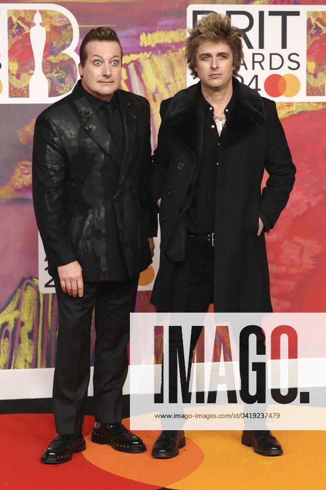 Tre Cool and Billie Joe Armstrong from Green Day at the 44 BRIT Awards 2023 at the O2 Arena London, 02 03 2024 Foto:xD.xFuturexImagex brit_awards_4101