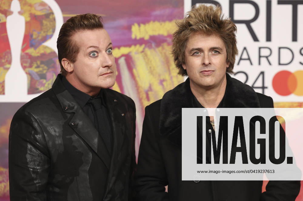 Tre Cool and Billie Joe Armstrong from Green Day at the 44 BRIT Awards 2023 at the O2 Arena London, 02 03 2024 Foto:xD.xFuturexImagex brit_awards_4102