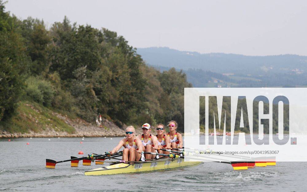 Bilder des Jahres 2019, Sport 08 August ROWING - FISA WC 2019 LINZ,AUSTRIA,29.AUG.19 - ROWING - FISA World Championships 2019. Image shows Frieda Haemmerling, Franziska Kampmann, Michaela Staelberg and Daniela Schultze (GER). GEPAxpictures xAndreasxPranter