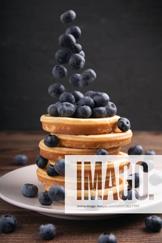 Pancake, blueberry, levitation, plate, berry, brunch, food Vilnius, Vilnius County, Lithuania R_KNVU240229-1359727-01