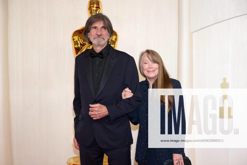 OscarÂ® nominee Jack Fisk and Sissy Spacek arrive on the red carpet of the 96th OscarsÂ® at the DolbyÂ® Theatre at Ovation Hollywood on Sunday