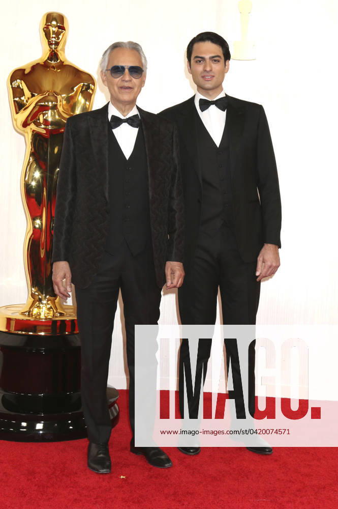 Andrea Bocelli with son Matteo Bocelli at the 2024 96th Annual Academy Awards at the Dolby Theatre Los Angeles, 10 03 2024 Foto:xJ.xFuturexImagex oscars_9745