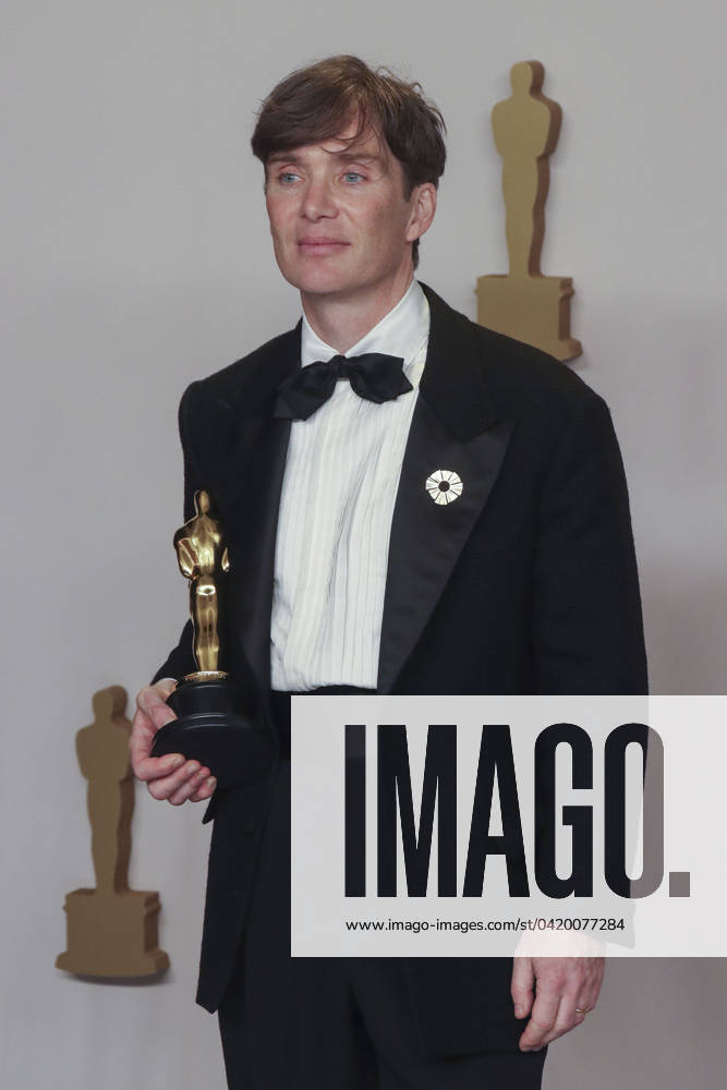 Cillian Murphy, winner of the Best Actor in a Leading Role award for Ã¢â‚¬oeOppenheimerÃ¢â‚¬Â in the press room of the 96th Annual Academy Awards on Sunday March 10, 2024 at the Dolby Theater in Hollywood, California. BURT HARRIS BNS PI Hollywood USA - ZUMAp124 20240310_zaa_p124_390