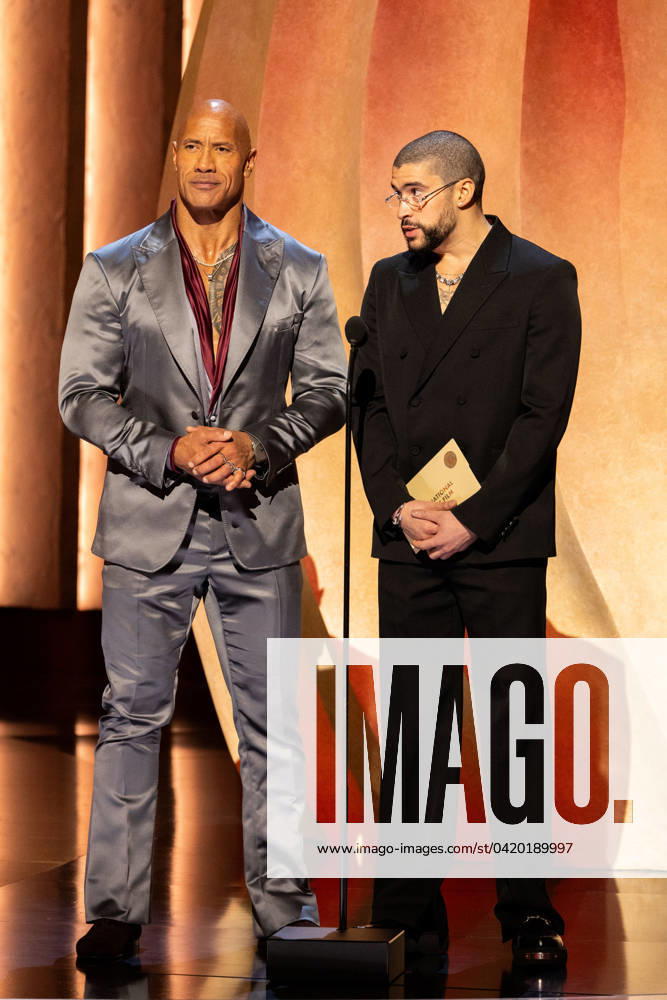 96th Oscars, Academy Awards Dwayne Johnson and Bad Bunny present the OscarÂ® for International Feature Film during the live ABC telecast of the 96th OscarsÂ® at the DolbyÂ® Theatre at Ovation Hollywood on Sunday, March 10, 2024., Credit:Avalon.red Avalon United States of America, CA, Hollywood