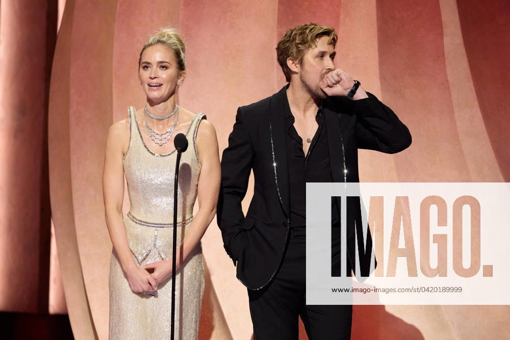 96th Oscars, Academy Awards Emily Blunt and Ryan Gosling celebrate stunt performers and stunt coordinators onstage during the live ABC telecast of the 96th Oscars® at the Dolby® Theatre at Ovation Hollywood on Sunday, March 10, 2024., Credit:Avalon.red Avalon United States of America, CA, Hollywood