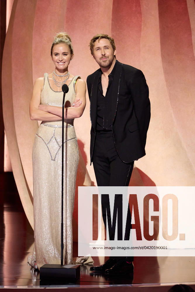 96th Oscars, Academy Awards Emily Blunt and Ryan Gosling celebrate stunt performers and stunt coordinators onstage during the live ABC telecast of the 96th Oscars® at the Dolby® Theatre at Ovation Hollywood on Sunday, March 10, 2024., Credit:Avalon.red Avalon United States of America, CA, Hollywood